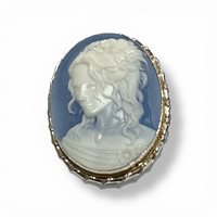 Broche Mandile 1922 Femme Cammei  in Argent 2MSPCM147